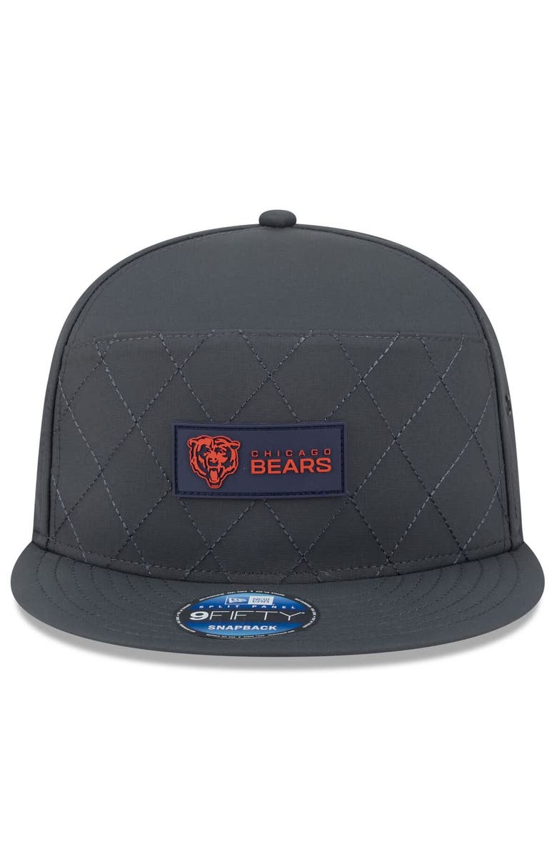 New Era Men's New Era Charcoal Chicago Bears 2025 Sideline Cold Weather Split Panel 9FIFTY Snapback Hat, Alternate, color, Charcoal