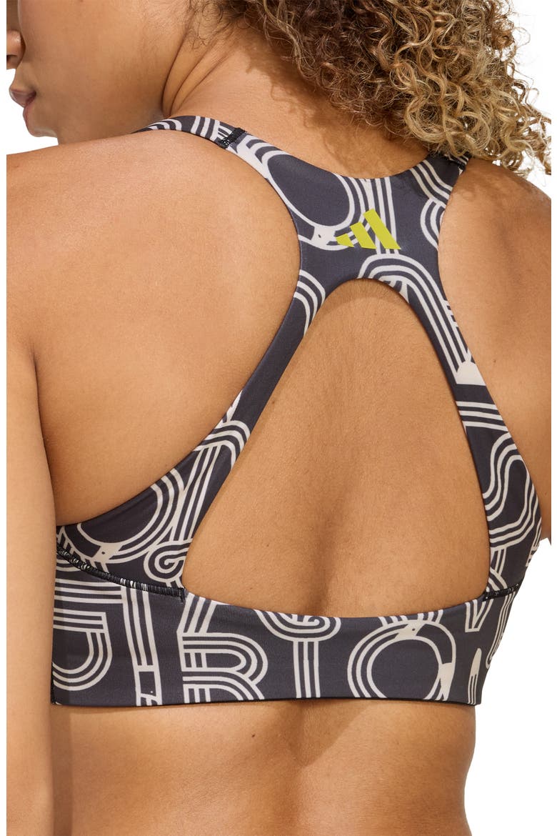 x FARM Rio Climacool Sports Bra, Alternate, color, BLACK/ CRYSTAL LINEN/ LIME