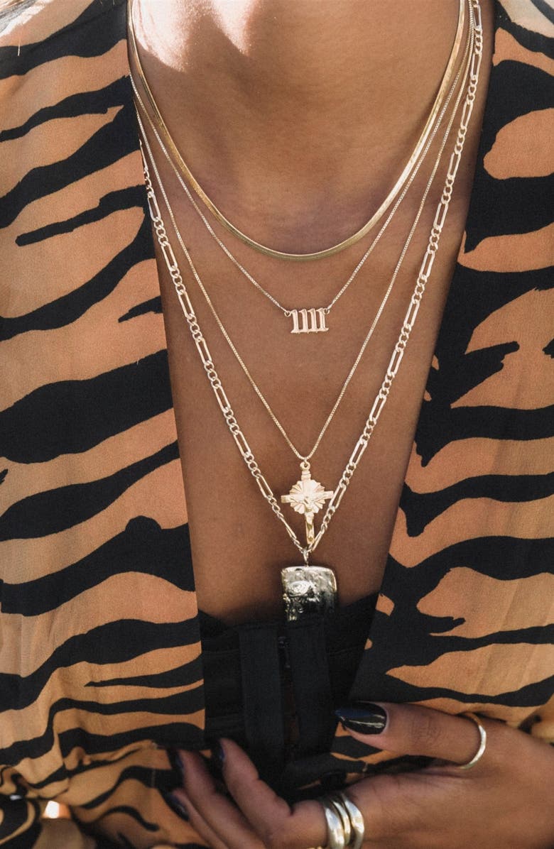 Child of Wild Synchronistic 1111 Pendant Necklace, Alternate, color, Gold