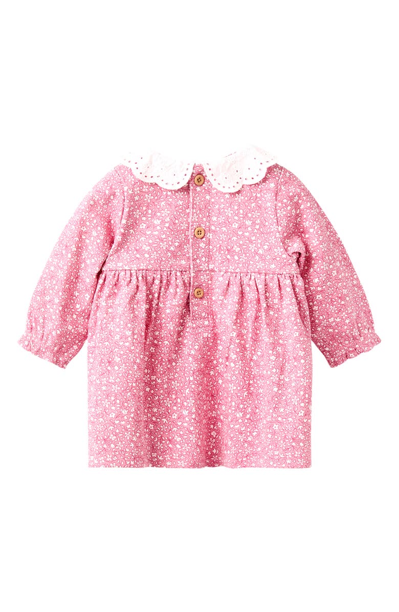 JOJO MAMAN BEBE Floral Peter Pan Collar Smocked Dress, Alternate, color, Pink