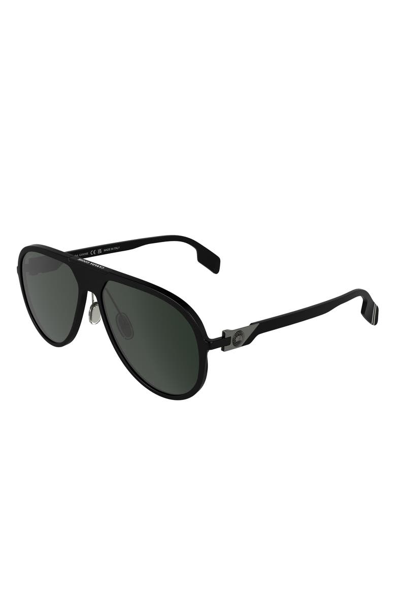 Canada Goose 60mm Aviator Sunglasses, Alternate, color, Matte Black