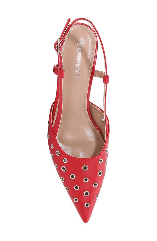 BERNESS BERNESS ADELINE GROMMET POINTED TOE SLINGBACK PUMP 