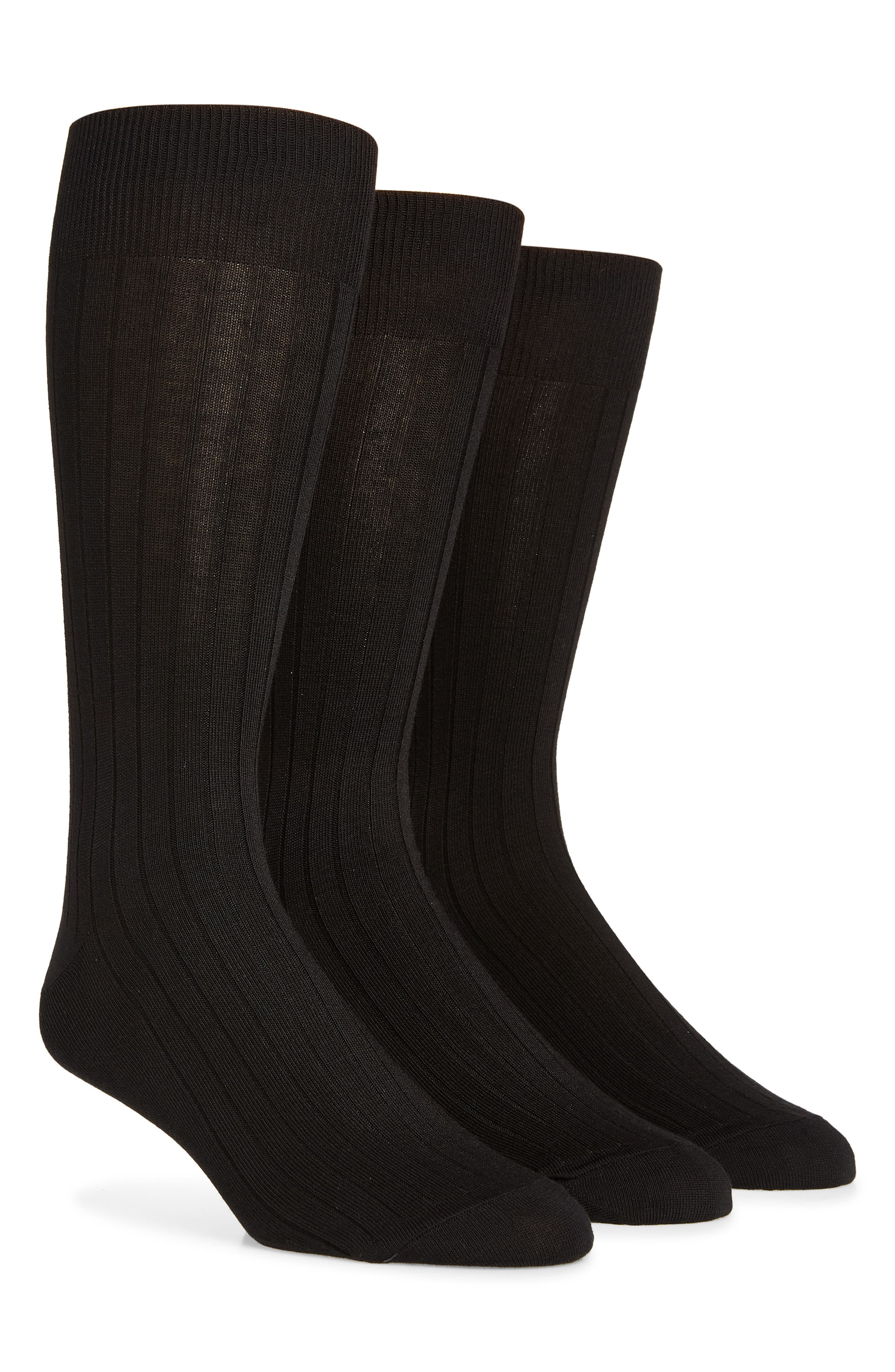 Lorenzo Uomo Assorted 3-Pack Cotton Blend Dress Socks