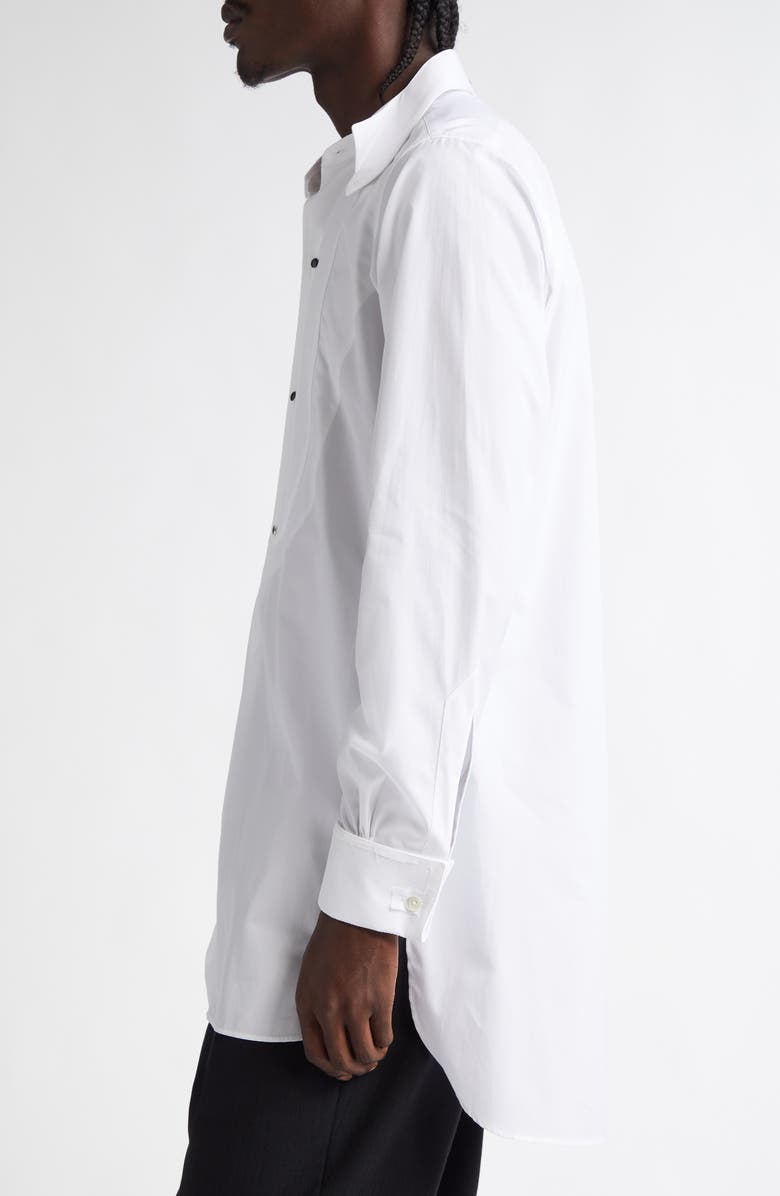 Maison Margiela Cotton Poplin Tuxedo Shirt, Alternate, color, White