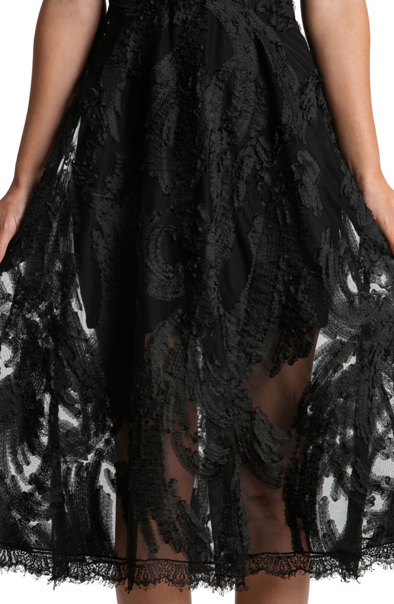 open lace back dress Dress The Population Loretta A-Line Dress
