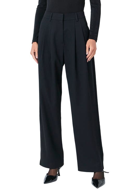 Pleated Wide Leg Pants