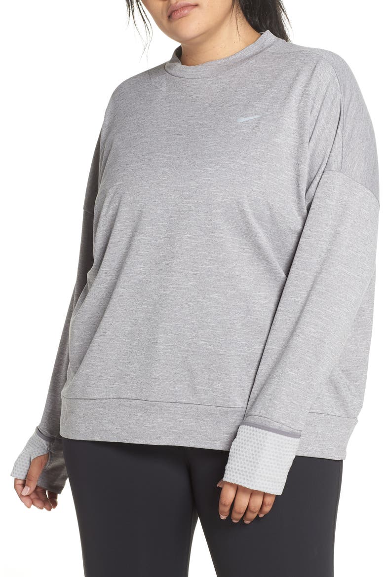 Therma Sphere Element Running Shirt, Main, color, GUNSMOKE/ HEATHER