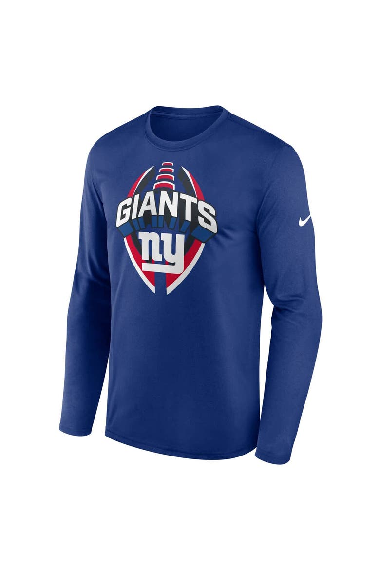 Men's Nike Royal New York Giants Primetime Legend Icon Performance Long Sleeve T-Shirt, Alternate, color, Royal