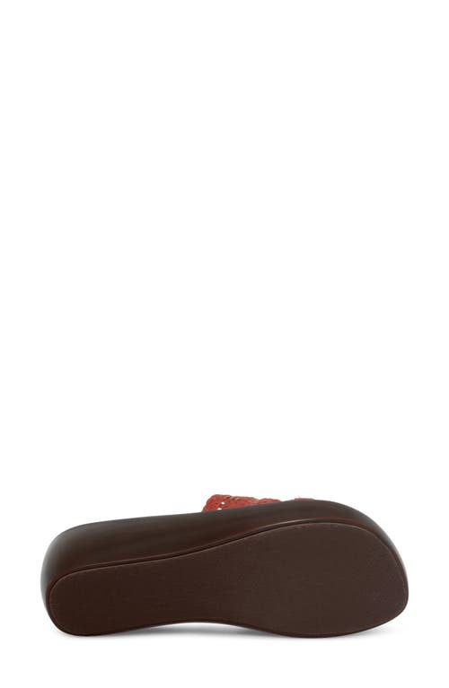 Shop Donald Pliner Basketweave Wedge Sandal In Persimmon