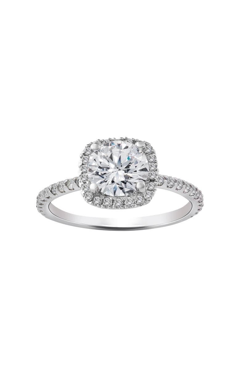Bliss Diamond 2CT Round Cushion Halo Diamond Solitaire Engagement Ring Gold Lab Grown, Main, color, 