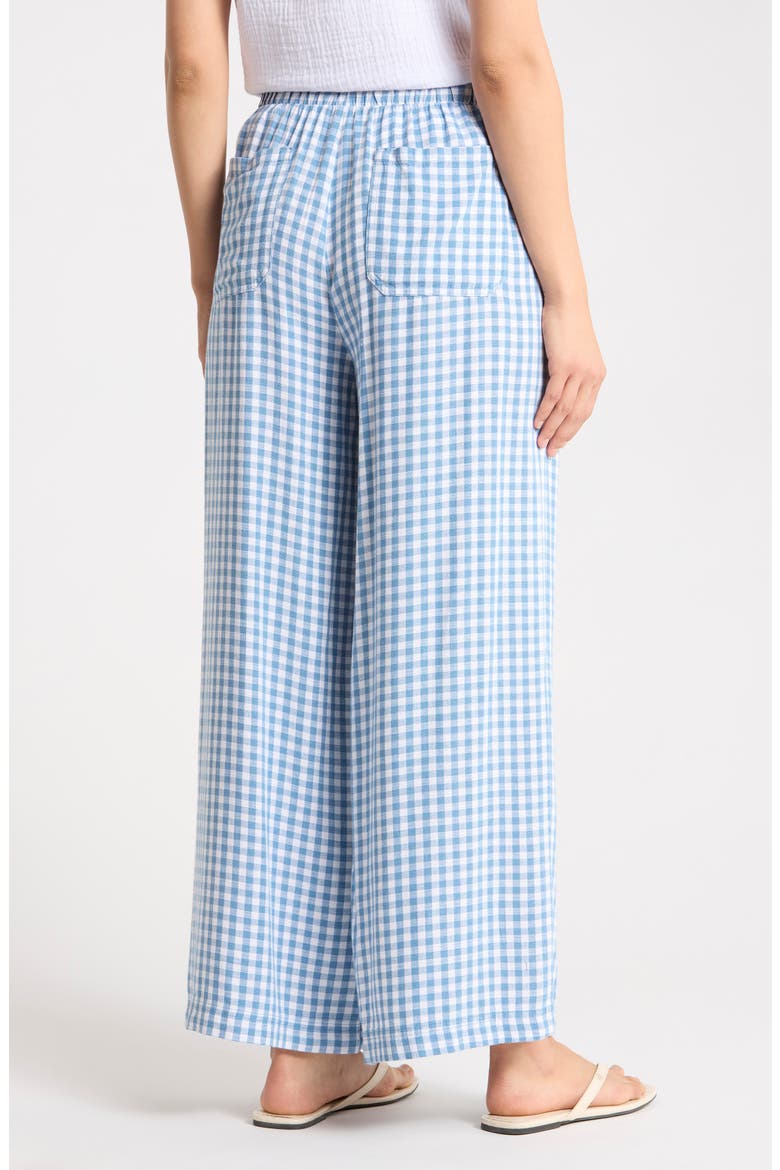 Capri Palazzo Pants, Alternate, color, BLUE GINGHAM