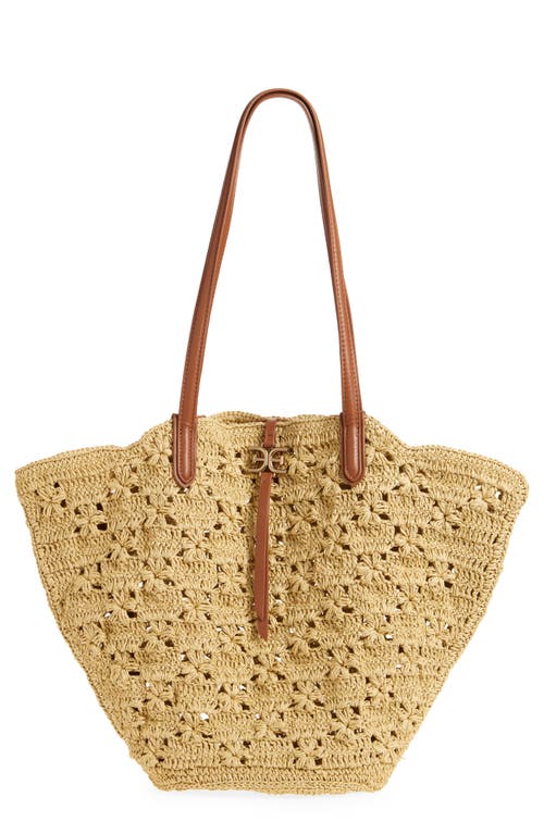 SAM EDELMAN SAM EDELMAN LAYLA FLORAL RAFFIA TOTE BAG