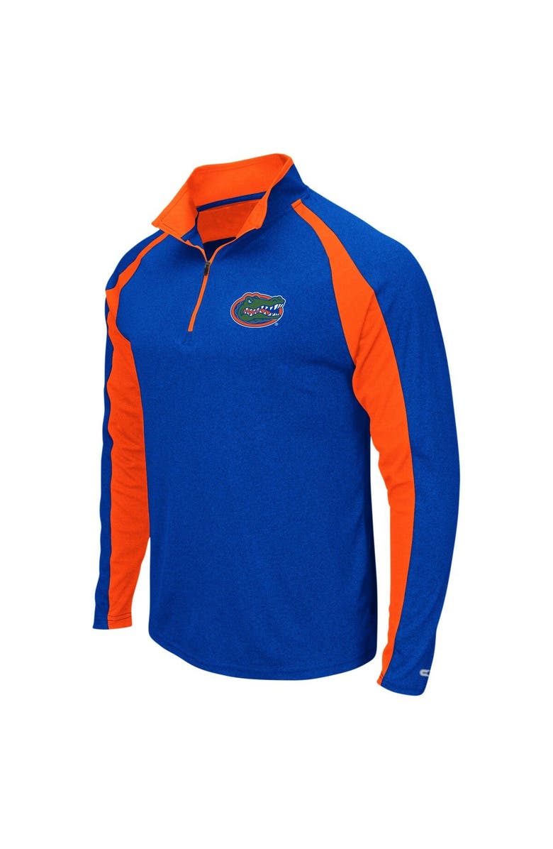 COLOSSEUM Men's Colosseum Heathered Royal Florida Gators The J. Peterman Quarter-Zip Pullover Jacket, Alternate, color, 