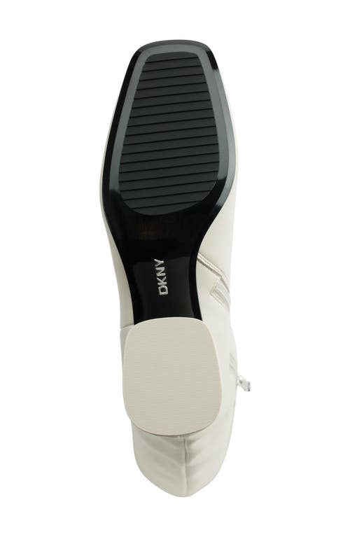 Dkny Cana Womens Zipper Faux Leather Knee-high Boots In White