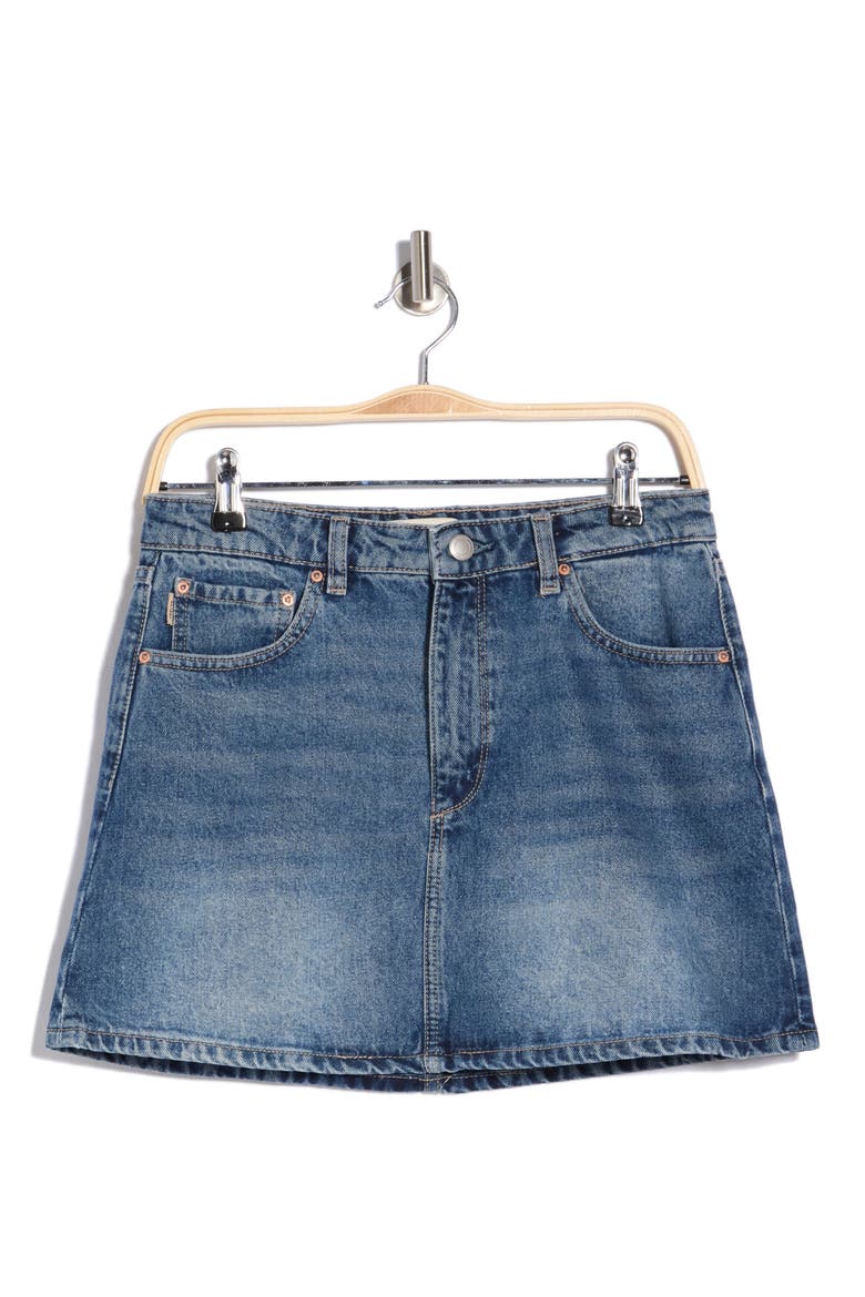 Alma Denim Skirt, Main, color, DELRAY