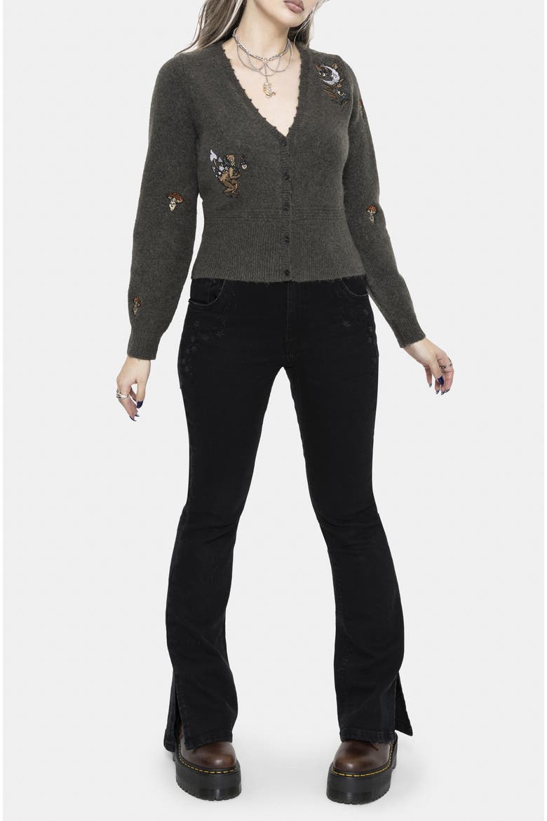 Hexborn Baba Yaga Knit Cardigan, Alternate, color, Grey