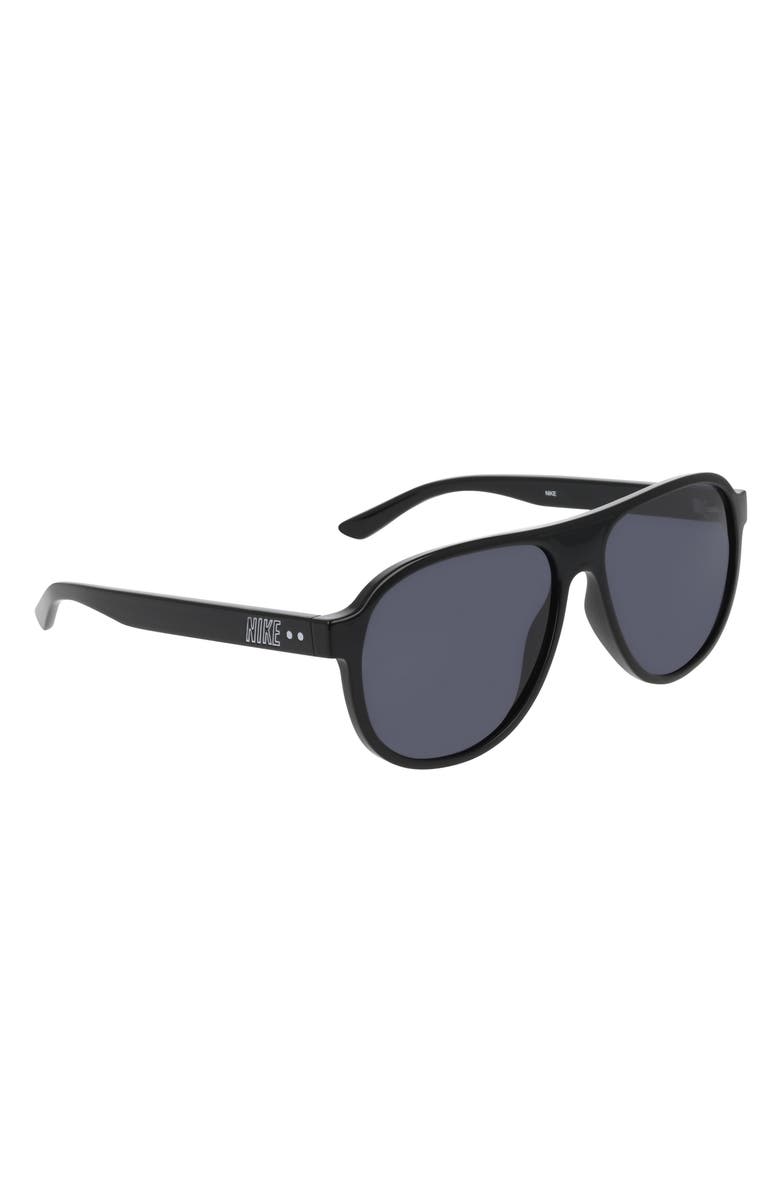 Nike Vintage Icon 59mm Aviator Sunglasses, Alternate, color, Black / Grey