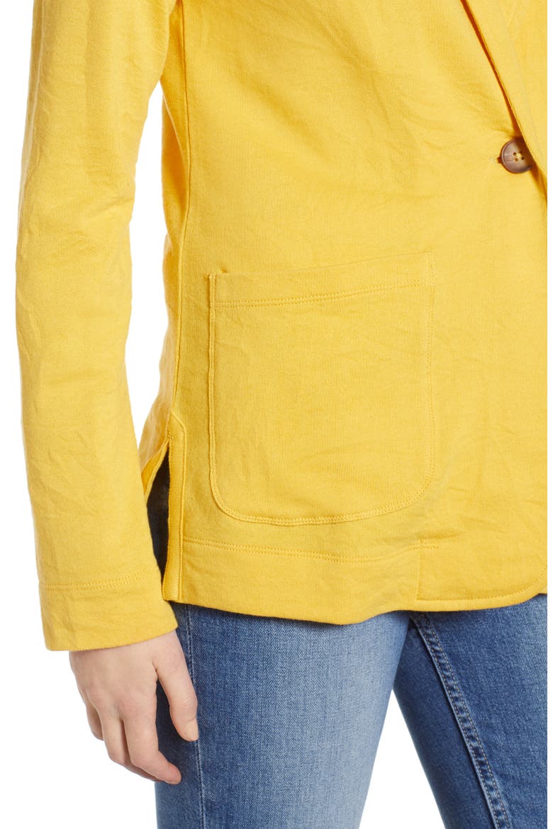 Two Pocket Knit Blazer, Alternate, color, YELLOW WHIP