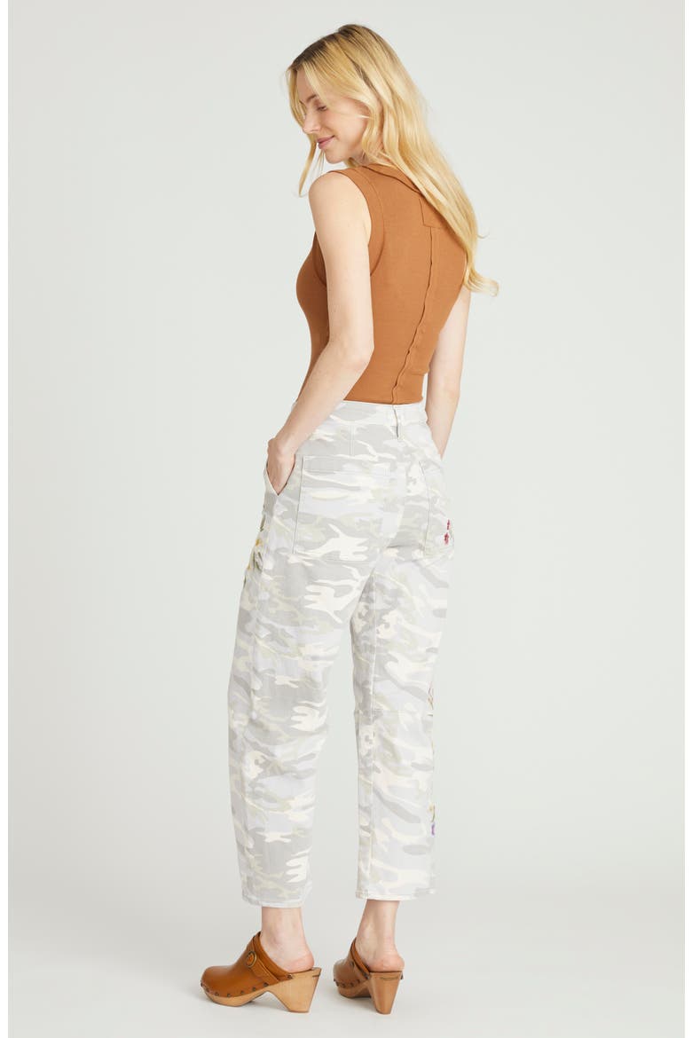 Bri Barrel Leg Cargo Jeans, Alternate, color, LIGHT CAMO