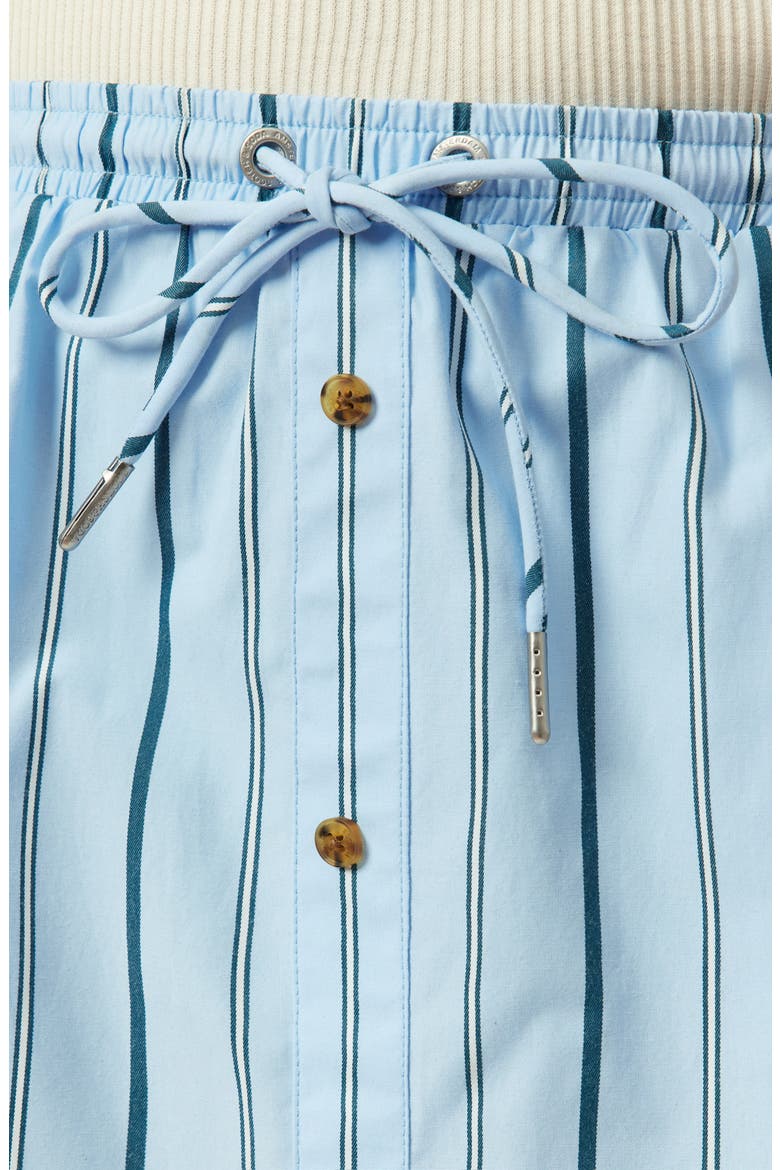 Stripe Cotton Blend Miniskirt, Alternate, color, CERULEAN MULTI PINSTRIPE