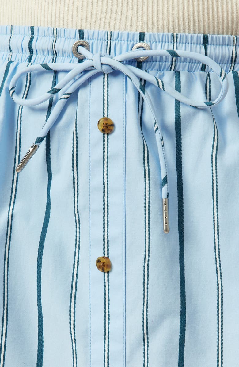 Scotch & Soda Stripe Cotton Blend Miniskirt, Alternate, color, Cerulean Multi Pinstripe