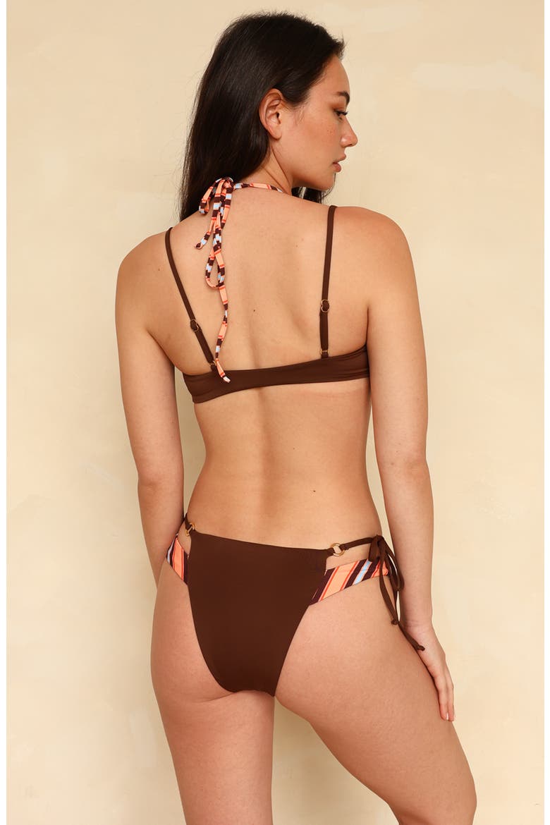 Tease Bralette Bikini Top, Alternate, color, Espresso