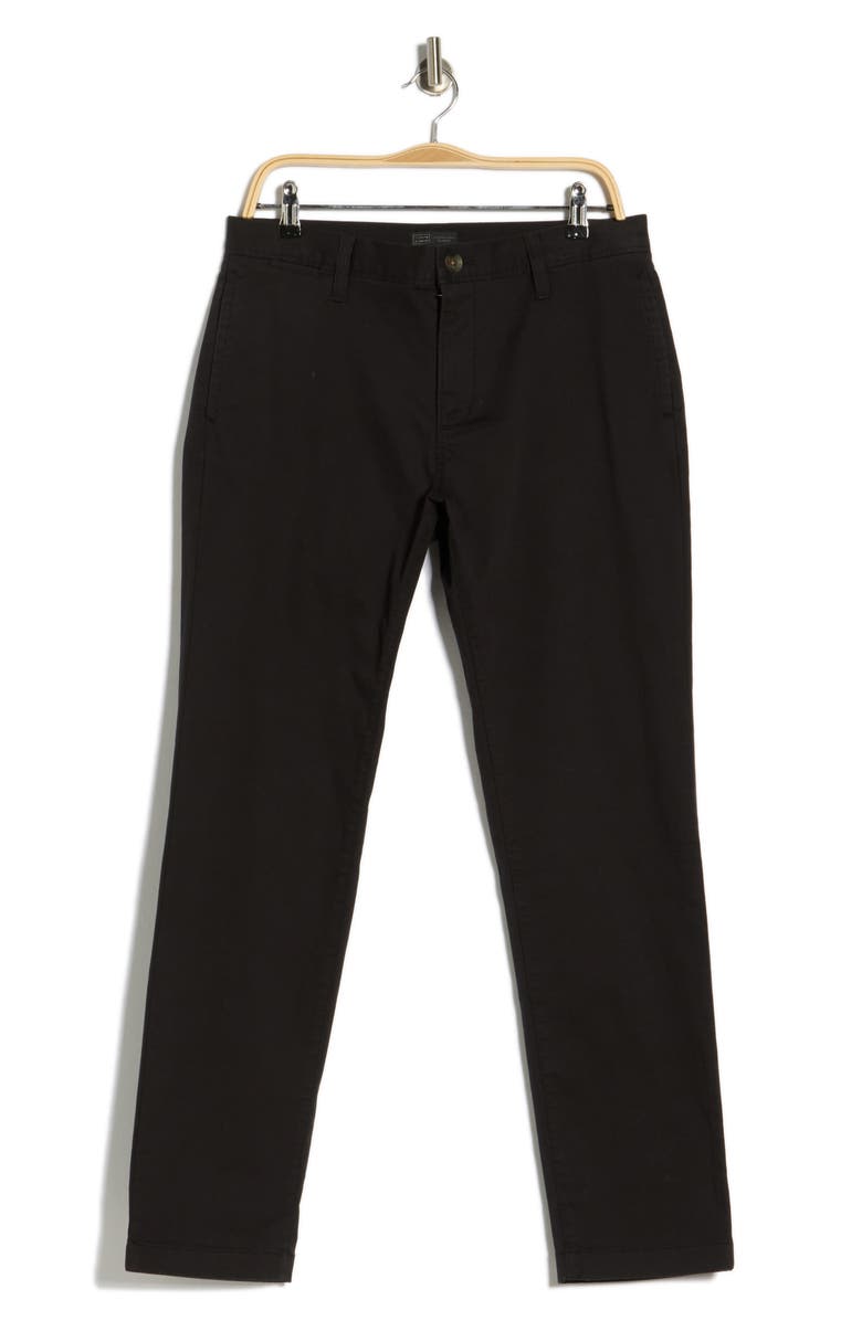 14th & Union The Wallin Stretch Twill Trim Fit Chino Pants - 30-34" Inseam, Alternate, color, Black