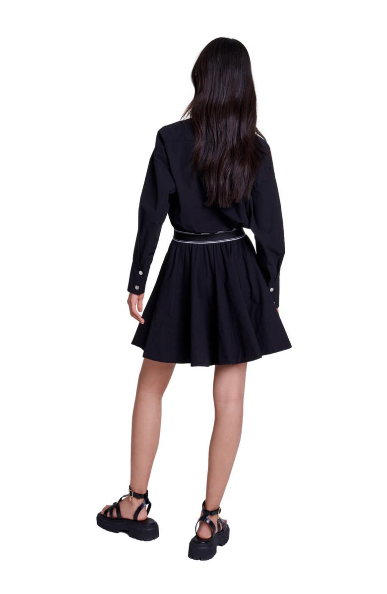 maje Short elasticated shirt dress, Alternate, color,