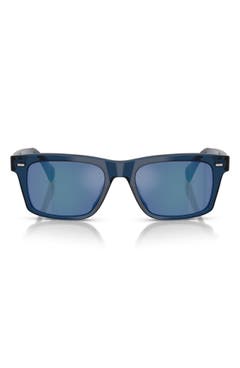 Classic Oversized Pilot Sunglasses – Blue Gradient Lenses, Gold Metal Frame – UV400 Protection