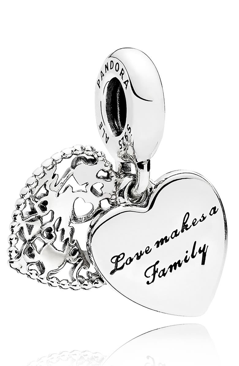 PANDORA Love Makes a Family Dangle Charm, Alternate, color, 