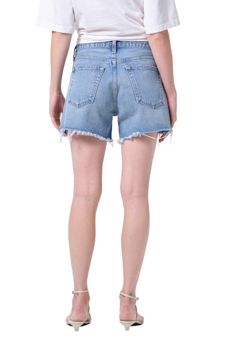 AGOLDE Parker Loose Fit Long Denim Cutoff Shorts, Alternate, color, Community