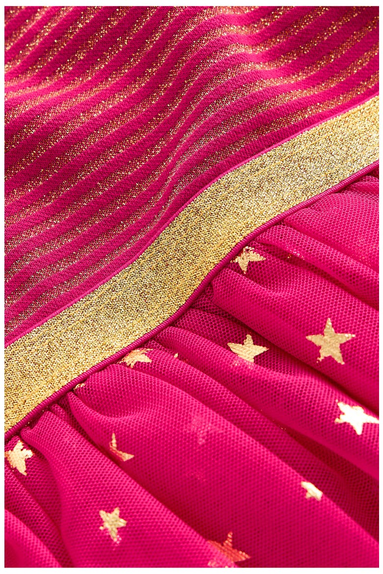 Kids' Twirly Metallic Dress, Alternate, color, CHERRY JAM/ GOLD CONFETTI