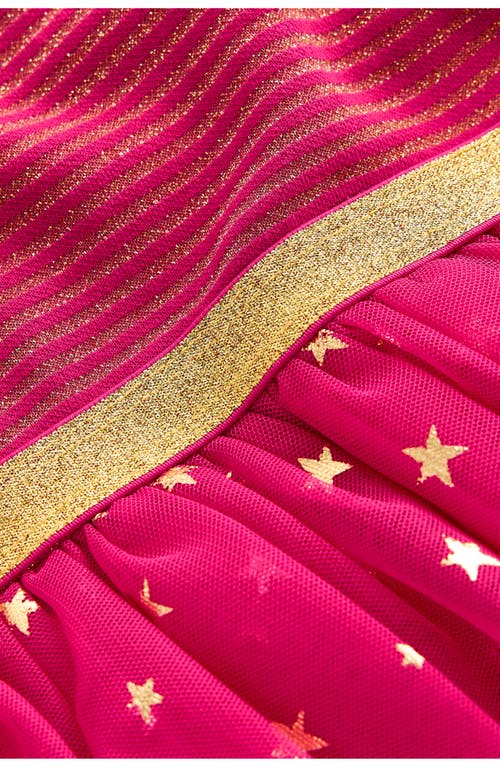 Mini Boden Kids' Twirly Metallic Dress In Pink