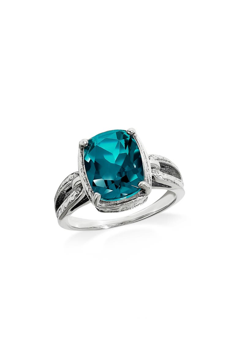 Sterling Silver Quartz Ring, Main, color, BLUE