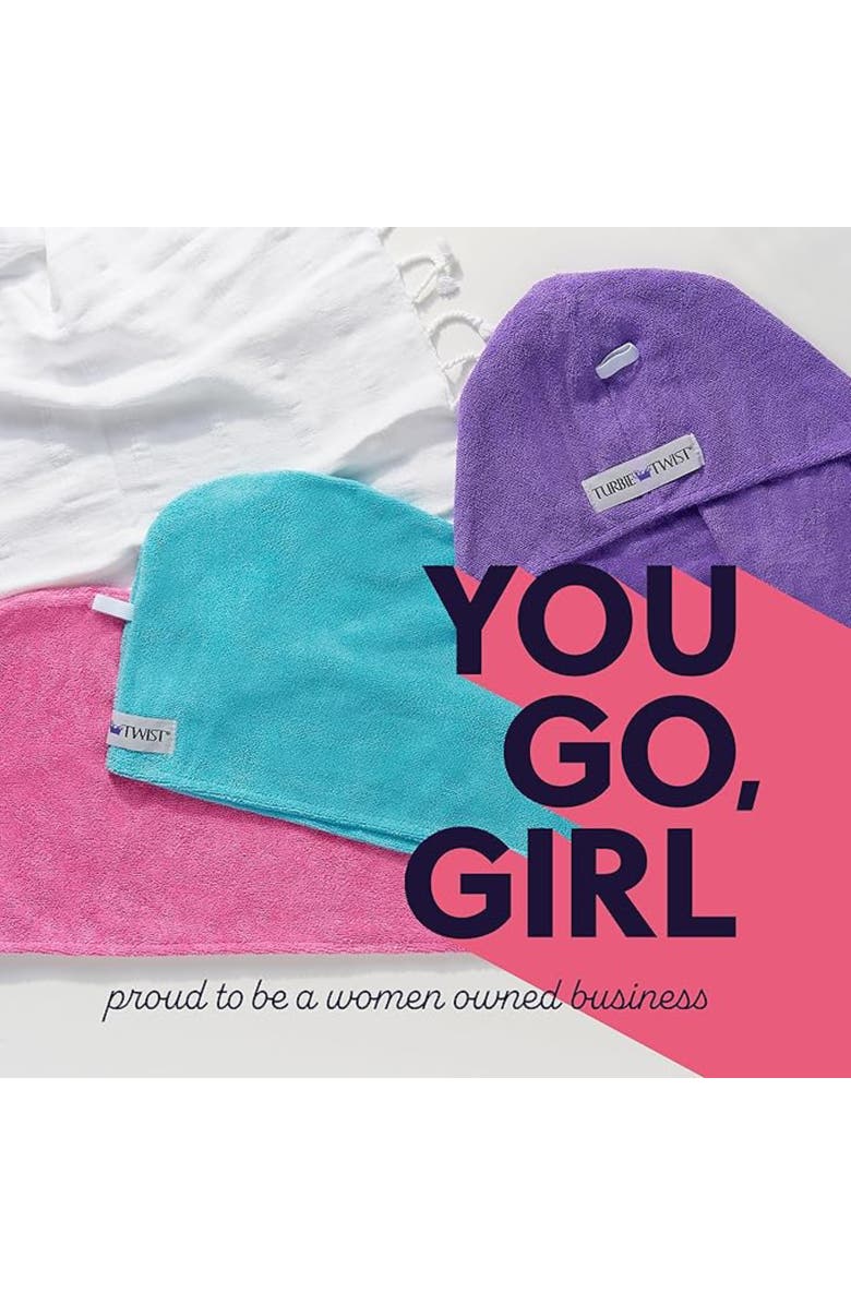 TURBIE TWIST 2 Pack Extra Long Microfiber Hair Towel for Long, Thick Hair, Alternate, color, White