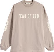 Fear of God Essentials Merch Oversize Long Sleeve Cotton Graphic T-Shirt