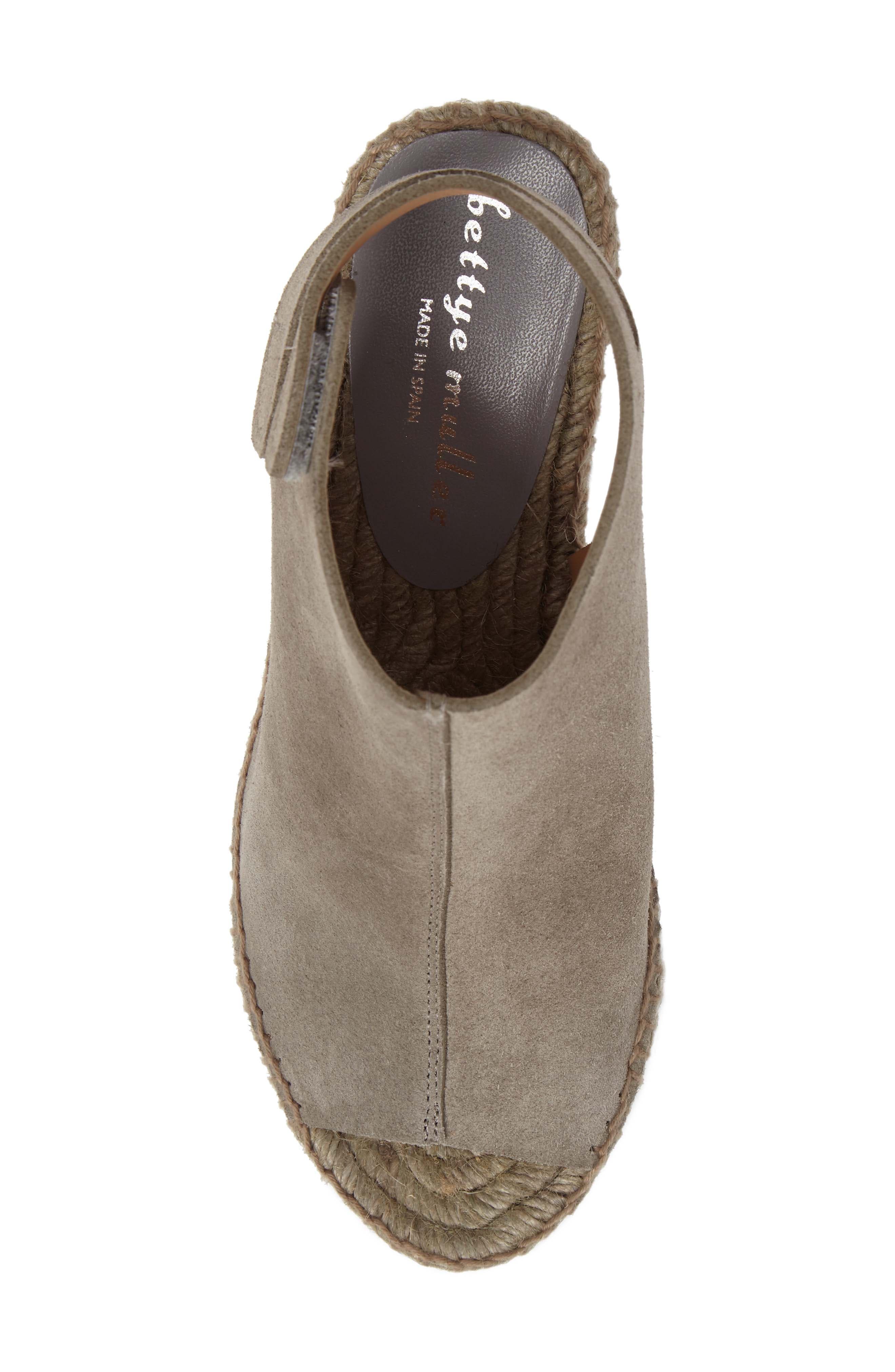 'Download' Suede Wedge Espadrille Sandal, Alternate, color, GREY