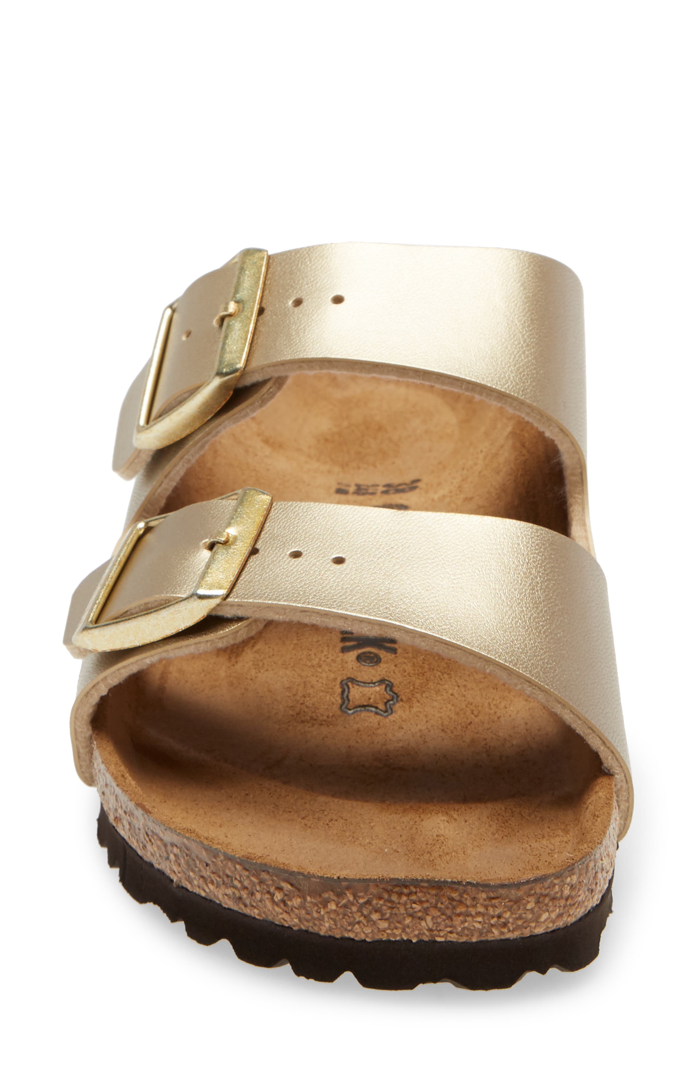 Birkenstock Arizona Birko-Flor Slide Sandal, Alternate, color, Gold