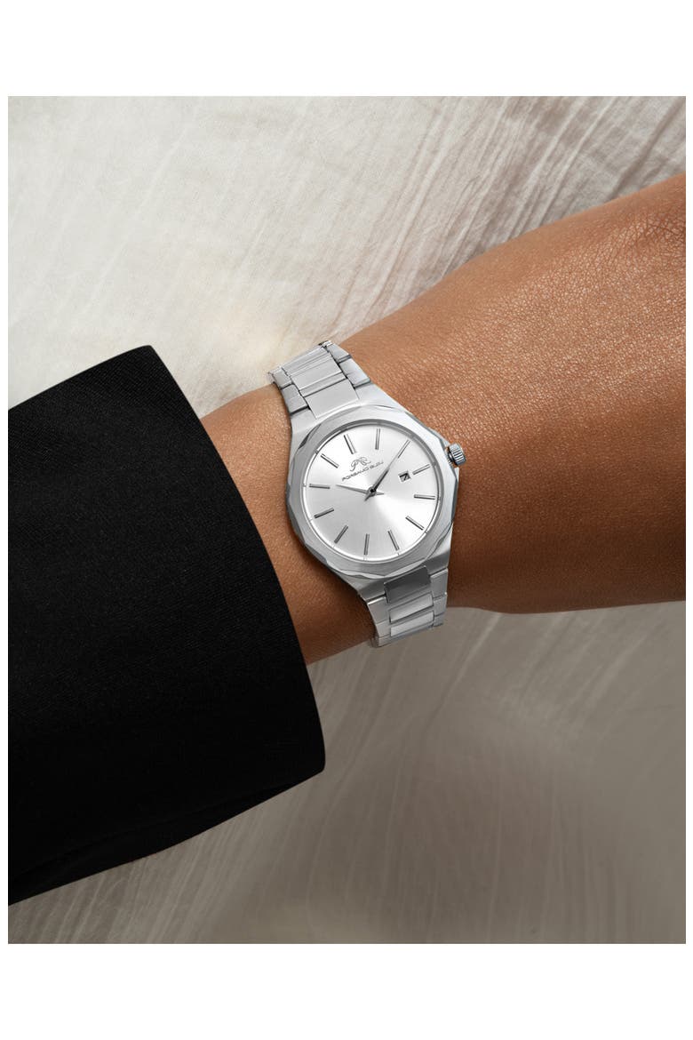 Victoria Bracelet Strap Watch, 33mm, Alternate, color, SILVER