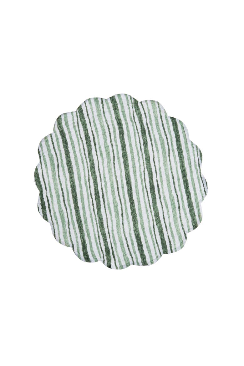 Flamingo Breeze Round Set of 6 Placemats  17", Alternate, color, Blue