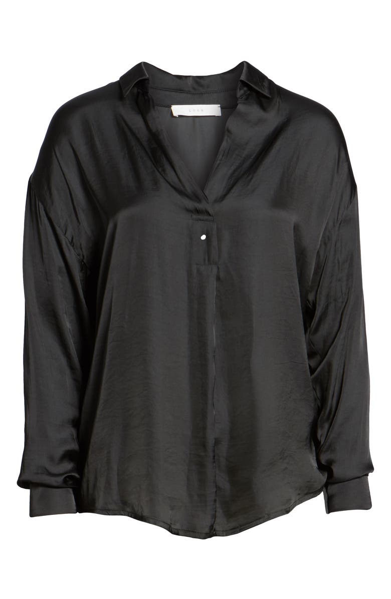 All in Favor Satin Henley, Alternate, color,