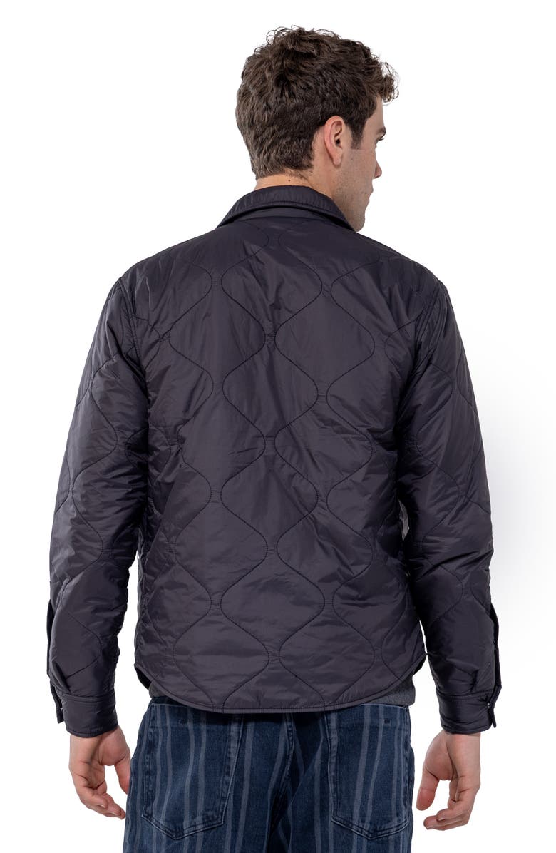 Members Only Quilted Shirt Jacket, Alternate, color, Black