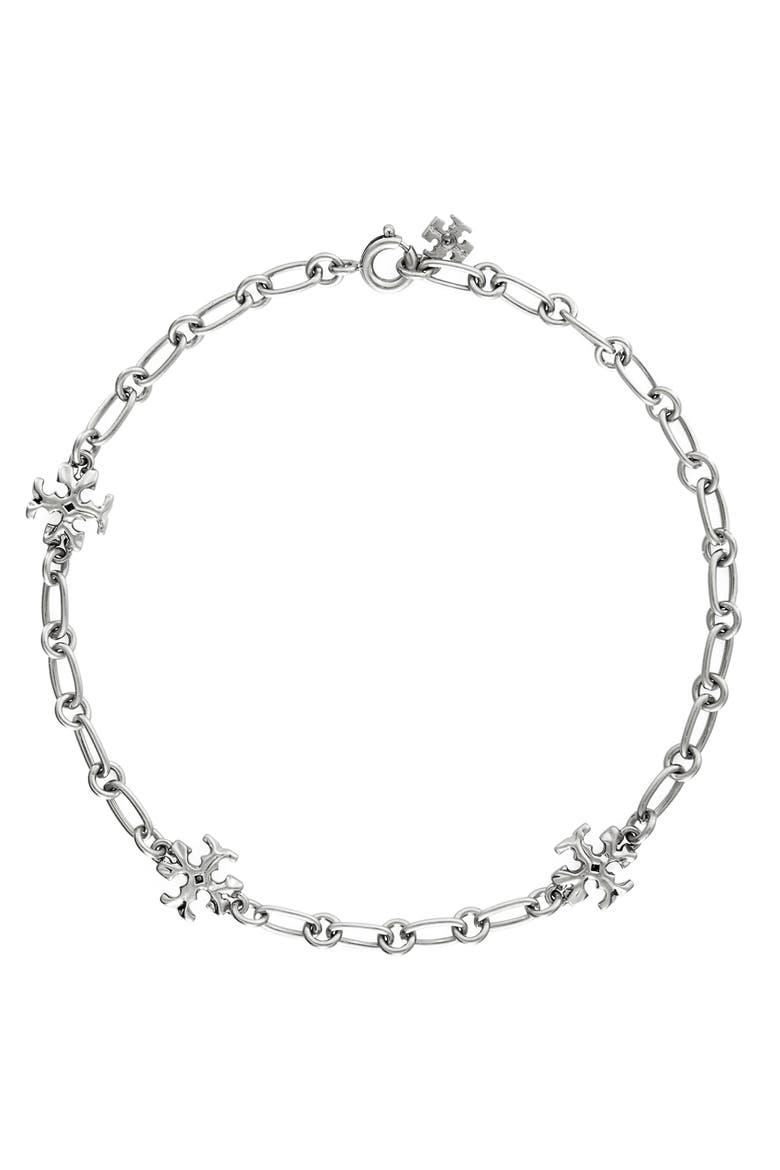 Roxanne Chain Bracelet, Main, color, WORN SILVER