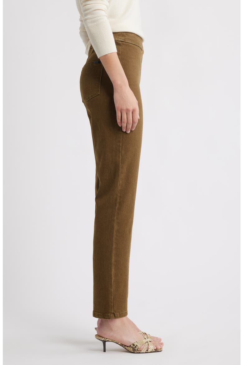 High Waist Straight Leg Denim Leggings, Alternate, color, OLIVE NIGHT