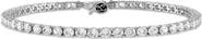 Esquire Rhodium Plated Silver Cubic Zirconia Tennis Bracelet