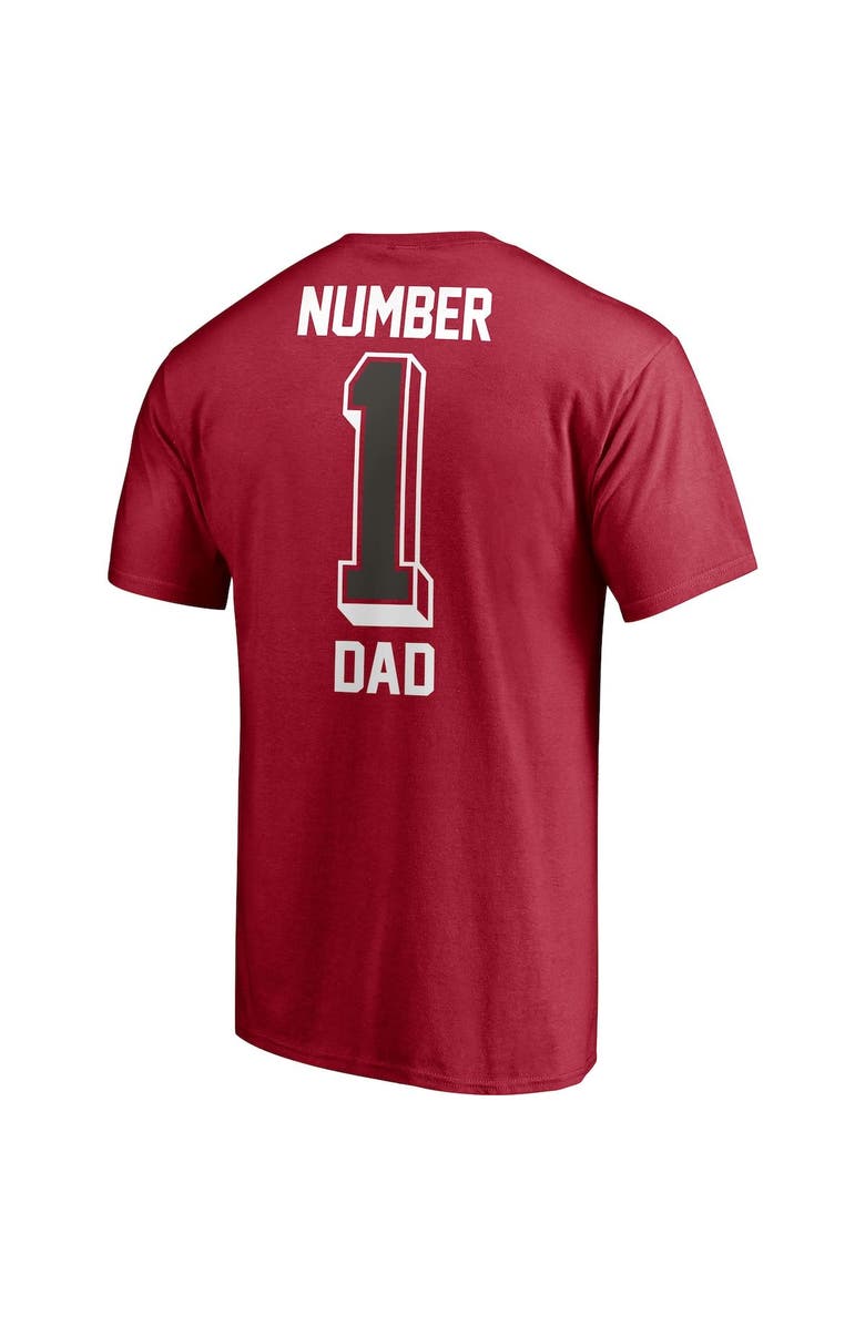 FANATICS Men's Fanatics Branded Red Tampa Bay Buccaneers #1 Dad T-Shirt, Alternate, color, Red