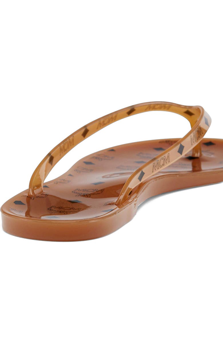 MCM Monogram Jelly Thong Sandals, Alternate, color,