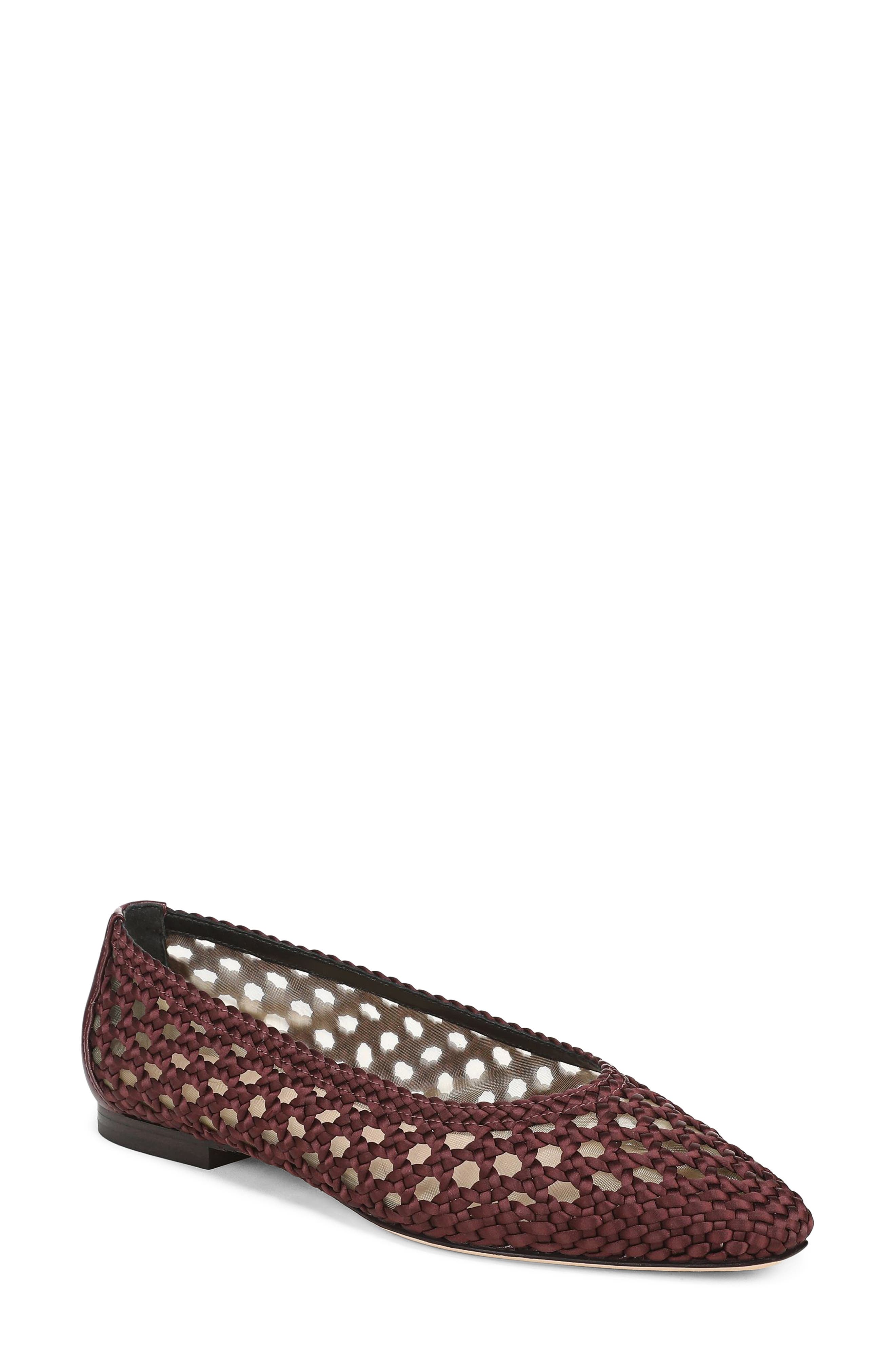 Cienna Skimmer Flat, Main, color, BURGUNDY LEATHER