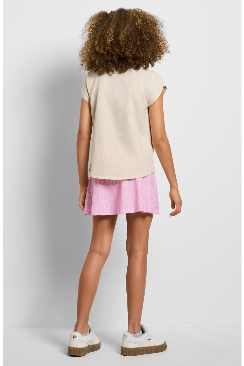 Kids' Graphic Tee & Skort Set, Alternate, color, TAN COMBO