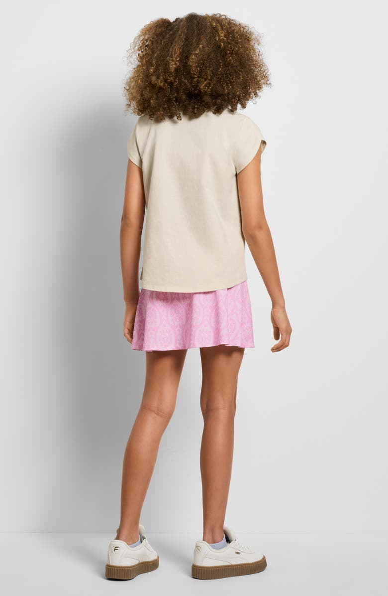 PUMA Kids' Graphic Tee & Skort Set, Alternate, color, Tan Combo